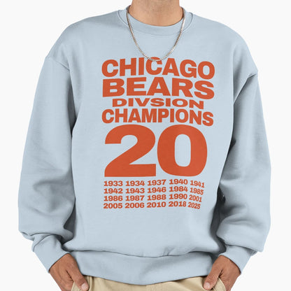 Chicago Bears Champions 2025 Sweatshirt - Aesthetic Graphic Men Women - T-Shirt, Sweatshirt, Hoodie