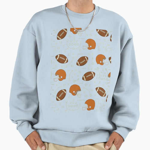 Football Helmets Plays Sweatshirt - Streetwear Style for Adults - T-Shirt, Sweatshirt, Hoodie