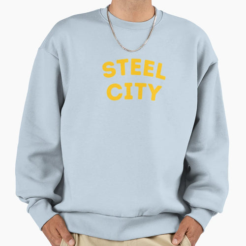 Steel City Pittsburgh Sweatshirt - Minimalist Print for Adults - T-Shirt, Sweatshirt, Hoodie