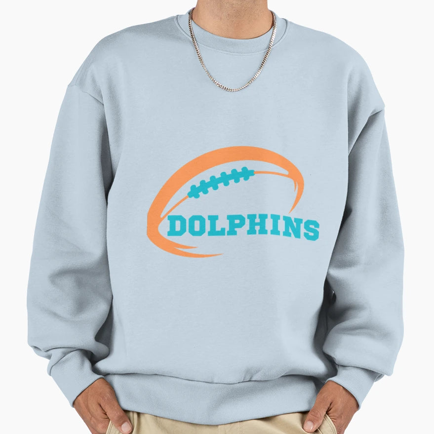 Art Miami Dolphins Sweatshirt - Minimalist Print for Adults - T-Shirt, Sweatshirt, Hoodie