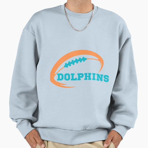 Art Miami Dolphins Sweatshirt - Minimalist Print for Adults - T-Shirt, Sweatshirt, Hoodie
