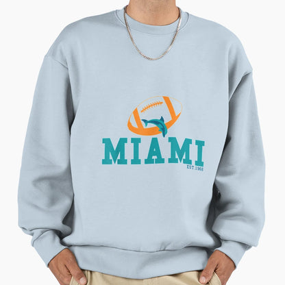 Miami Est 1966 Sports Team Athletic Sweatshirt - Fun Novelty Design Unisex - T-Shirt, Sweatshirt, Hoodie