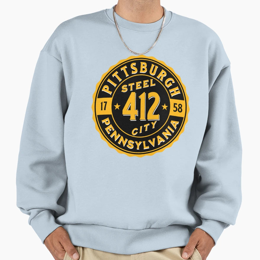 Pittsburgh Pennsylvania Steel City Sweatshirt - Unique Graphic Men Women - T-Shirt, Sweatshirt, Hoodie