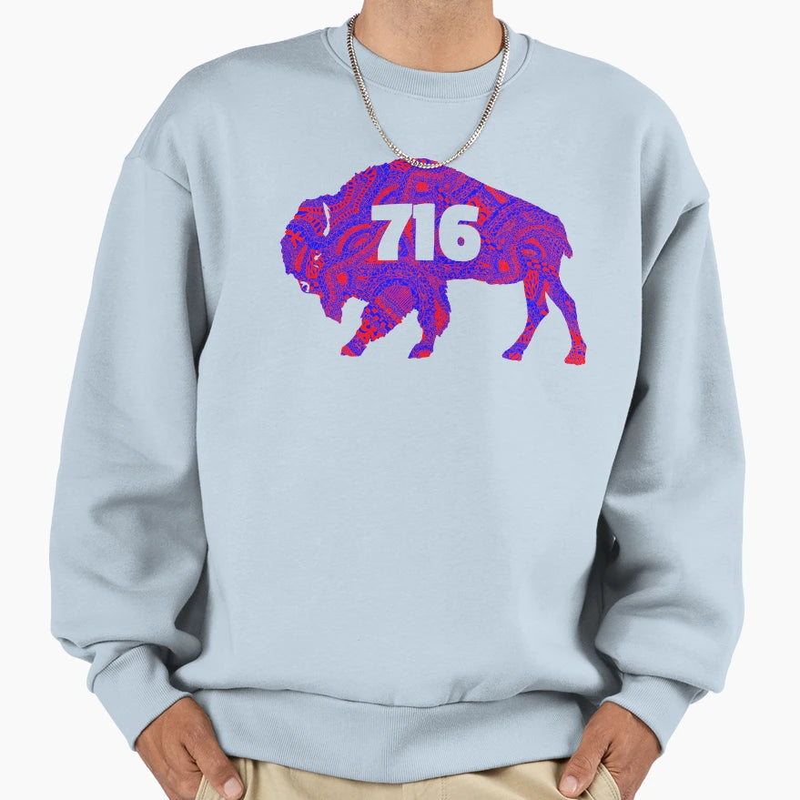 Zentangles Buffalo 716 Buffalo Ny Sweatshirt - Graphic Print Unisex - T-Shirt, Sweatshirt, Hoodie