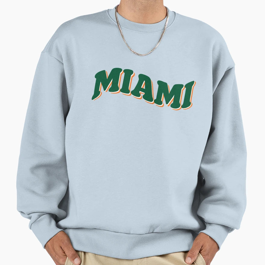 University Miami Sweatshirt - Novelty Apparel for Adults - T-Shirt, Sweatshirt, Hoodie