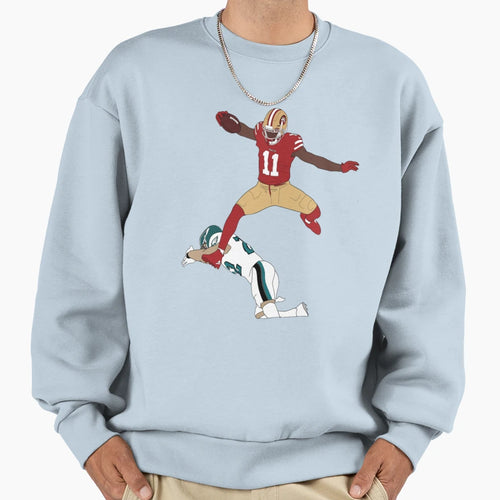 49Ers Brandon Aiyuk Hurdle San Sweatshirt - Aesthetic Graphic for Adults - T-Shirt, Sweatshirt, Hoodie