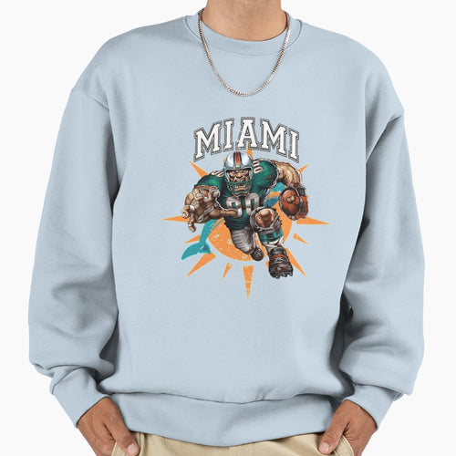 Miami Football Sweatshirt - Unique Graphic for Adults - T-Shirt, Sweatshirt, Hoodie