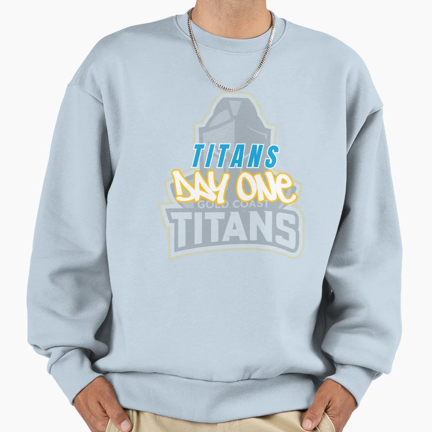 Gold Coast Titans Day One Collection Sweatshirt - Graphic Print Unisex - T-Shirt, Sweatshirt, Hoodie