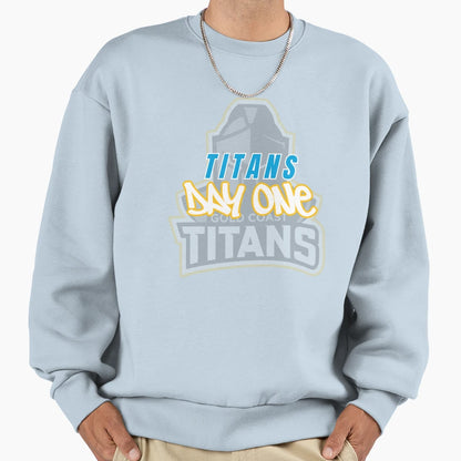 Gold Coast Titans Day One Collection Sweatshirt - Graphic Print Unisex - T-Shirt, Sweatshirt, Hoodie