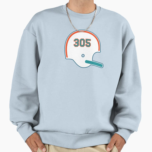 Miami Dolphins 305 Helmet Sweatshirt - Unique Graphic Unisex - T-Shirt, Sweatshirt, Hoodie