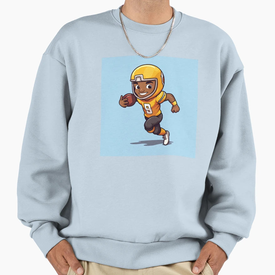 American Football Player Sweatshirt - Minimalist Print for Adults - T-Shirt, Sweatshirt, Hoodie