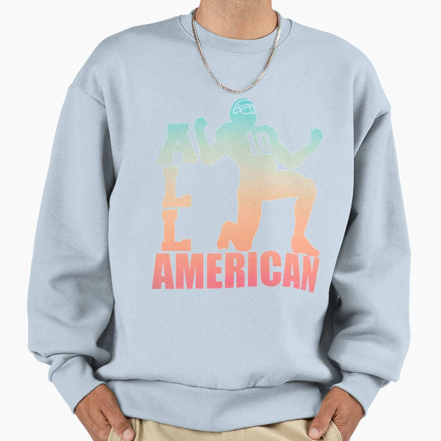 Cw All American Nfl Sweatshirt - Graphic Print for Adults - T-Shirt, Sweatshirt, Hoodie