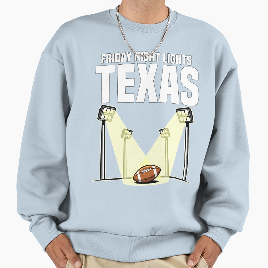 Texas Friday Night Lights Sweatshirt - Minimalist Print for Adults - T-Shirt, Sweatshirt, Hoodie