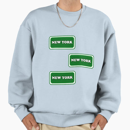 New York Green Sweatshirt - Minimalist Print for Adults - T-Shirt, Sweatshirt, Hoodie