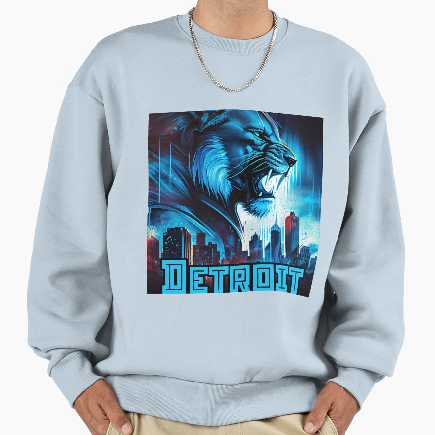 Detroit Football Sweatshirt - Custom Art Print Unisex - T-Shirt, Sweatshirt, Hoodie