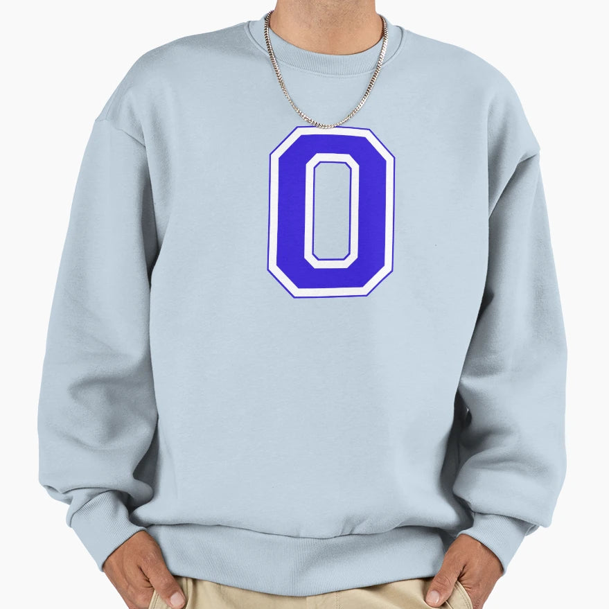 Varsity Letter O Sweatshirt - Minimalist Print for Adults - T-Shirt, Sweatshirt, Hoodie