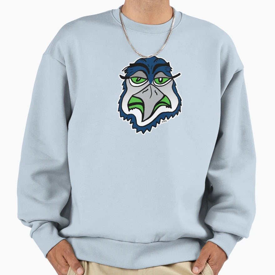 Hawk Head Sweatshirt - Fun Novelty Design Men Women - T-Shirt, Sweatshirt, Hoodie