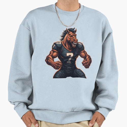 Aggressive Dark Stallion Football Sweatshirt - Streetwear Style Men Women - T-Shirt, Sweatshirt, Hoodie