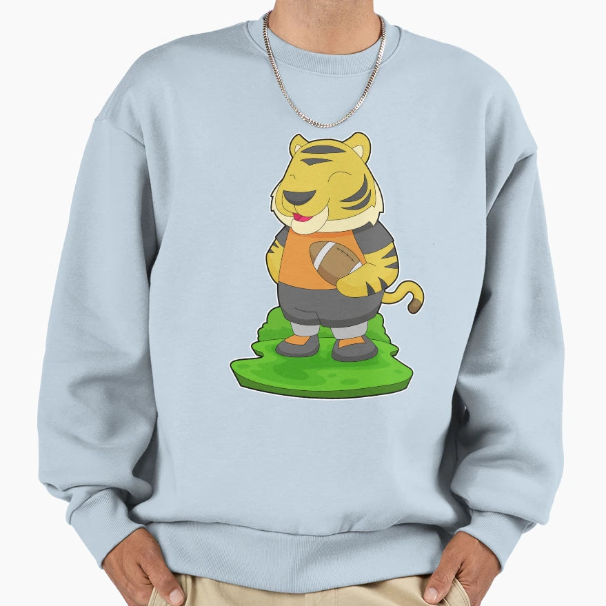 Tiger American Football Sports Sweatshirt - Trendy Graphic for Adults - T-Shirt, Sweatshirt, Hoodie