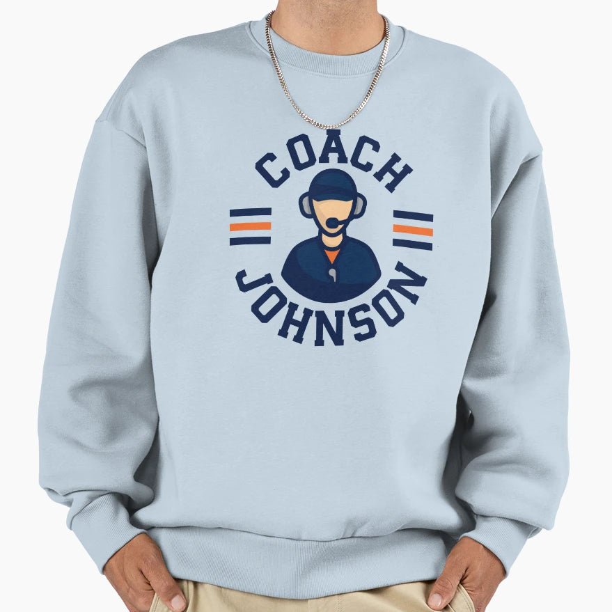 Chicago Bears Coach Ben Johnson Full Sweatshirt - Trendy Graphic Men Women - T-Shirt, Sweatshirt, Hoodie