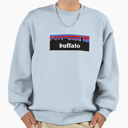 Buffalo Cityscape Football Sweatshirt - Custom Art Print Men Women - T-Shirt, Sweatshirt, Hoodie