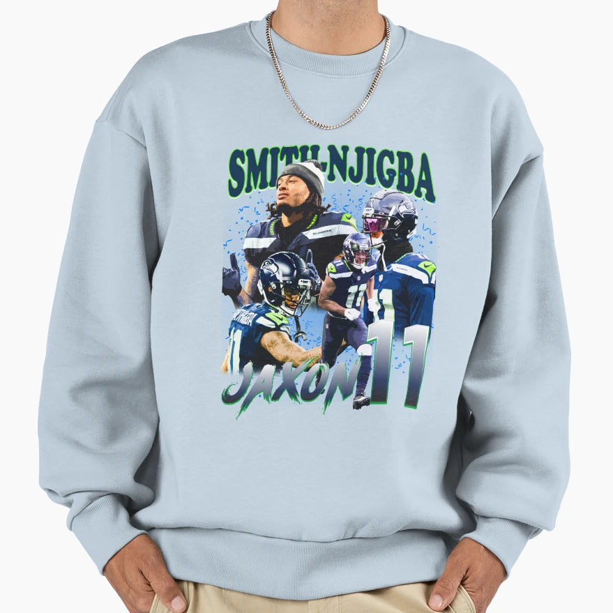 Jaxon Smith Njigba 90S Sweatshirt - Trendy Graphic for Adults - T-Shirt, Sweatshirt, Hoodie