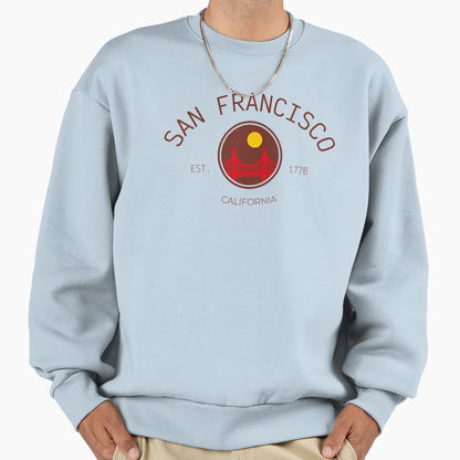 San Francisco City Golden Gate Bridge Sweatshirt - Minimalist Print Unisex - T-Shirt, Sweatshirt, Hoodie