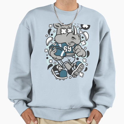 Rhino Football Rhino Football Sweatshirt - Minimalist Print for Adults - T-Shirt, Sweatshirt, Hoodie