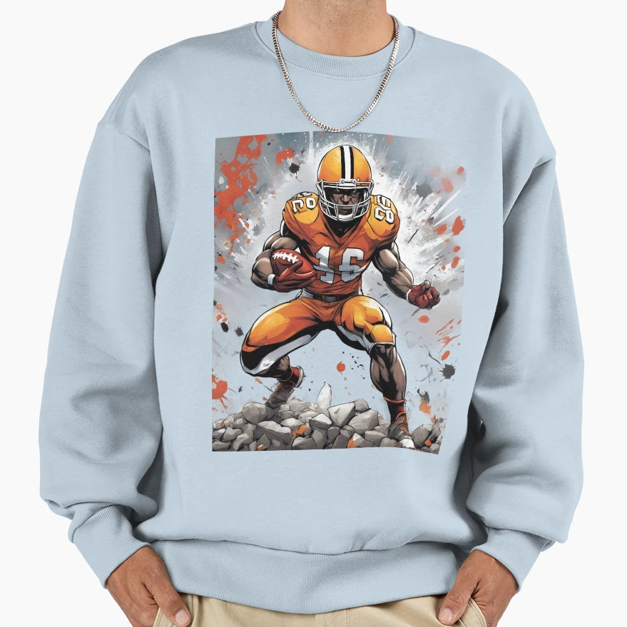 American Football Player Sweatshirt - Custom Art Print Men Women - T-Shirt, Sweatshirt, Hoodie