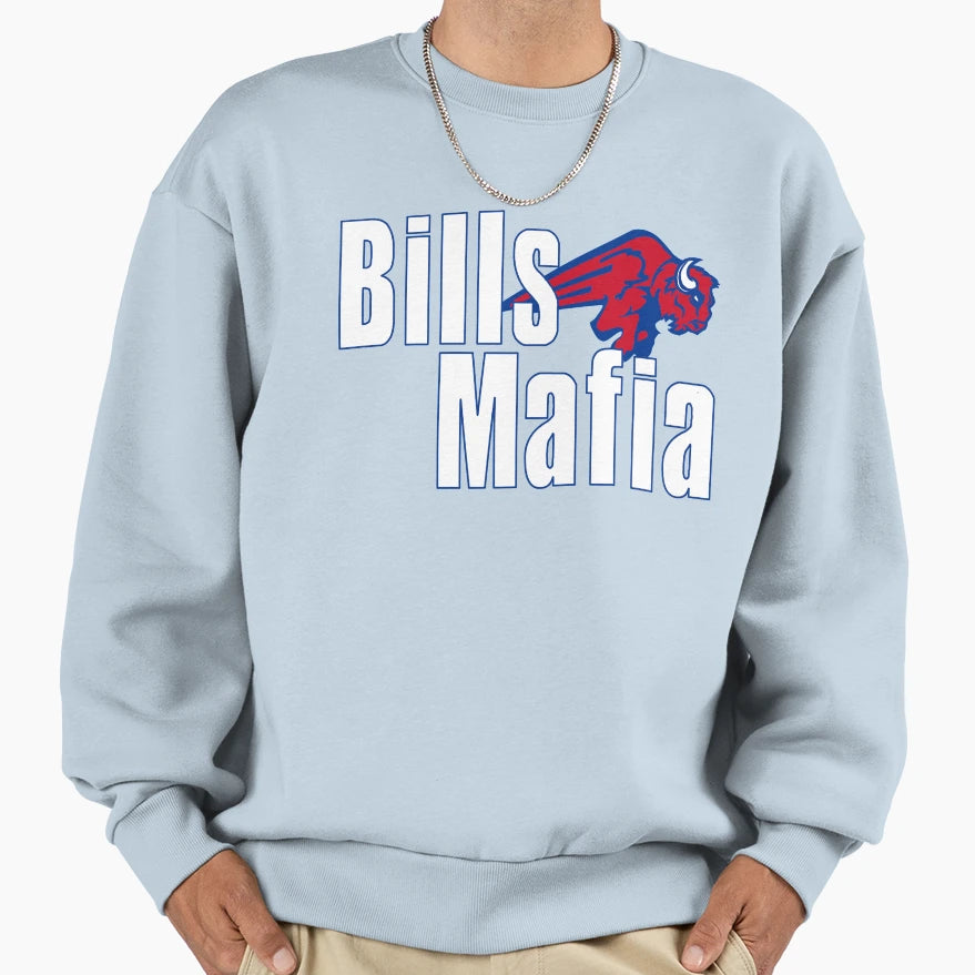 Buffalo Mafia Charging Bison Sweatshirt - Fun Novelty Design Unisex - T-Shirt, Sweatshirt, Hoodie
