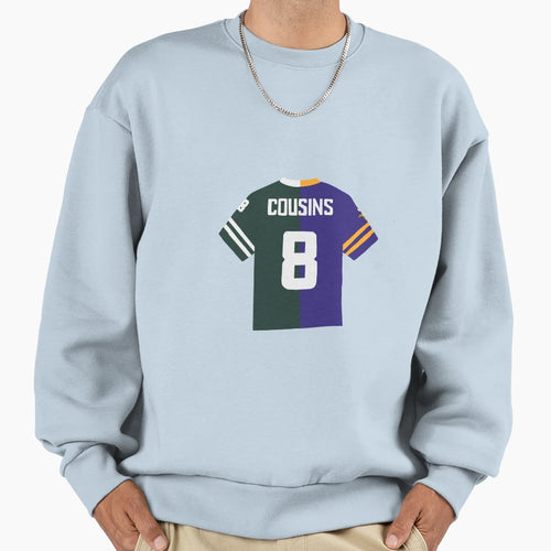 Kirk Cousins Msu Vikings Jersey Sweatshirt - Minimalist Print Unisex - T-Shirt, Sweatshirt, Hoodie