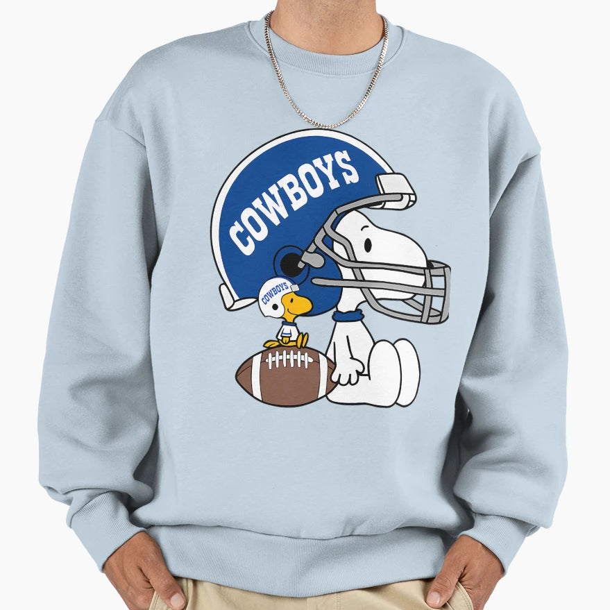 Snoopy And Woodstock Dallas Cowboys Sweatshirt - Trendy Graphic Unisex - T-Shirt, Sweatshirt, Hoodie