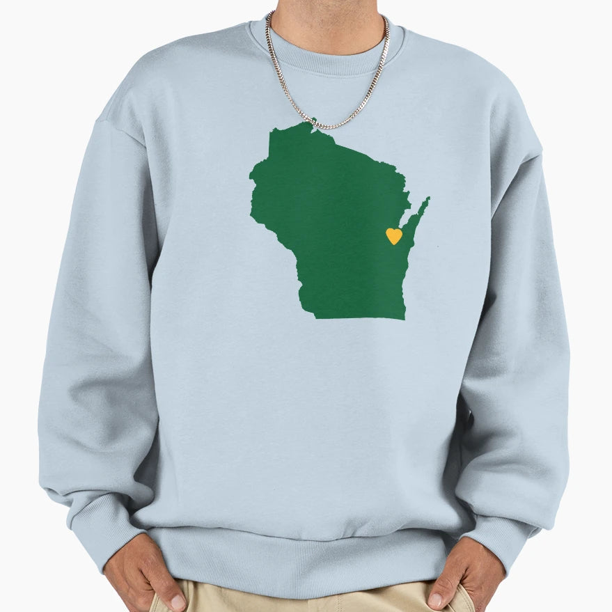 Wisconsin Green Bay Green And Sweatshirt - Casual Everyday Wear for Adults - T-Shirt, Sweatshirt, Hoodie