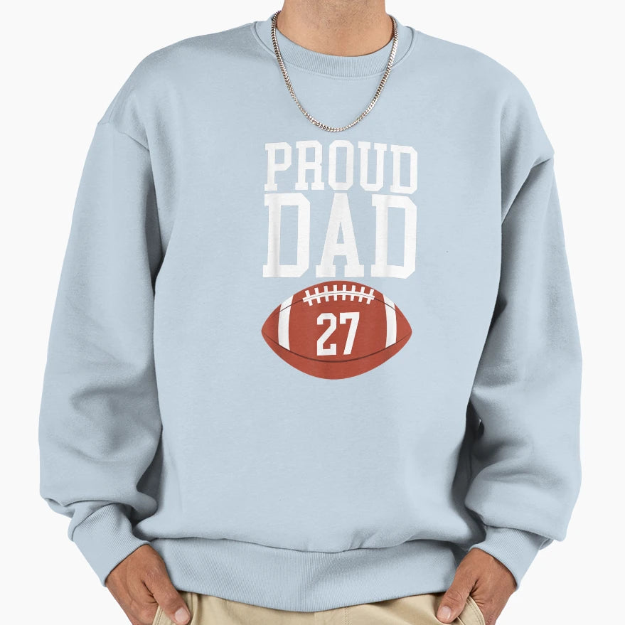 Proud Mom Football 27 Jersey Sweatshirt - Custom Art Print for Adults - T-Shirt, Sweatshirt, Hoodie