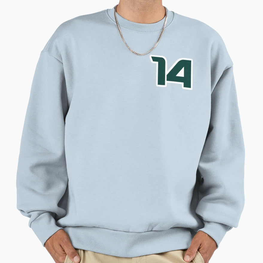 Alonso 14 Aston Martin Number Sweatshirt - Novelty Apparel for Adults - T-Shirt, Sweatshirt, Hoodie