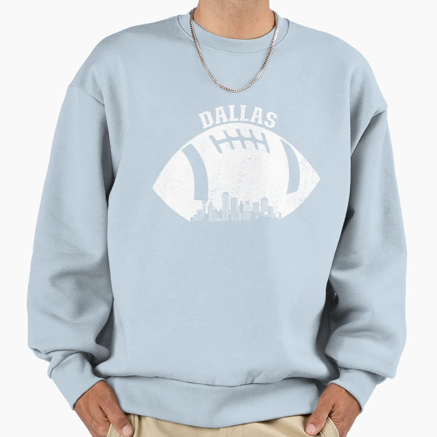 Dallas Texas Skyline Football Fan Sweatshirt - Novelty Apparel Unisex - T-Shirt, Sweatshirt, Hoodie