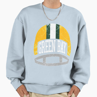 Green Bay Helmet Green Sweatshirt - Unique Graphic Unisex - T-Shirt, Sweatshirt, Hoodie