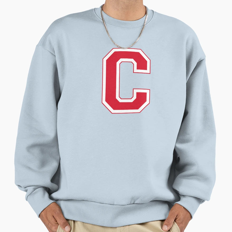 Red Varsity Letter C Sweatshirt - Minimalist Print Unisex - T-Shirt, Sweatshirt, Hoodie