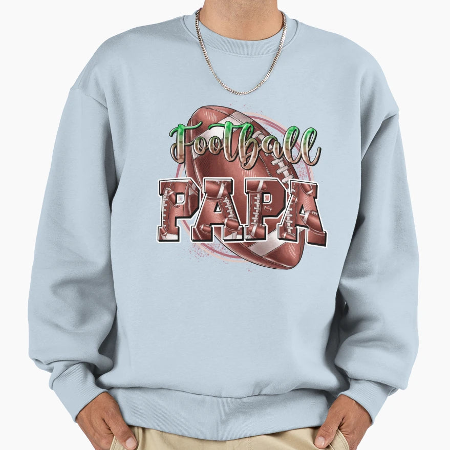 Football Papa Game Day Football Sweatshirt - Fun Novelty Design for Adults - T-Shirt, Sweatshirt, Hoodie
