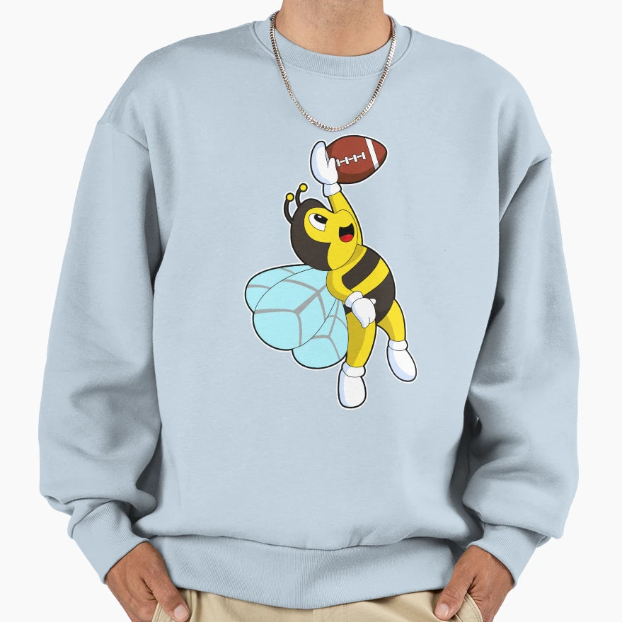 Bee Football Sports Sweatshirt - Streetwear Style Men Women - T-Shirt, Sweatshirt, Hoodie