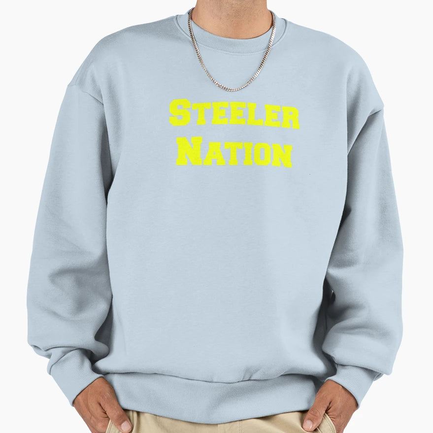 Steeler Nation Sweatshirt - Trendy Graphic Men Women - T-Shirt, Sweatshirt, Hoodie