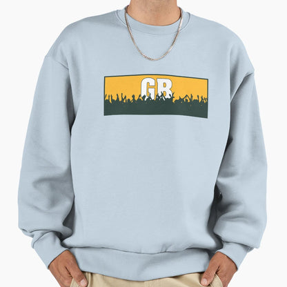 Cheering Green Bay Gb Sweatshirt - Fun Novelty Design for Adults - T-Shirt, Sweatshirt, Hoodie