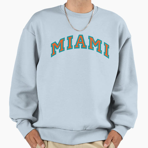 Miami Varsity Spellout Sweatshirt - Fun Novelty Design Unisex - T-Shirt, Sweatshirt, Hoodie