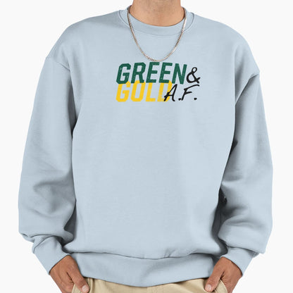 Green And Gold Af Sweatshirt - Casual Everyday Wear Unisex - T-Shirt, Sweatshirt, Hoodie