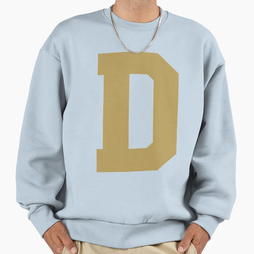 Alphabet Gold D Sports Letter D Sweatshirt - Minimalist Print Men Women - T-Shirt, Sweatshirt, Hoodie