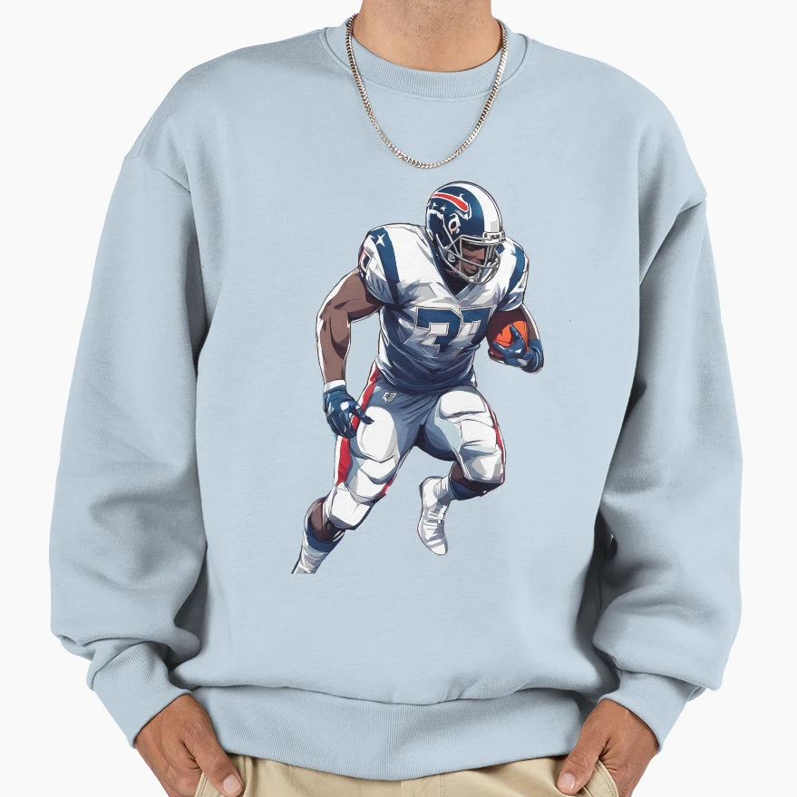 American Football Offensive End Sweatshirt - Custom Art Print Unisex - T-Shirt, Sweatshirt, Hoodie