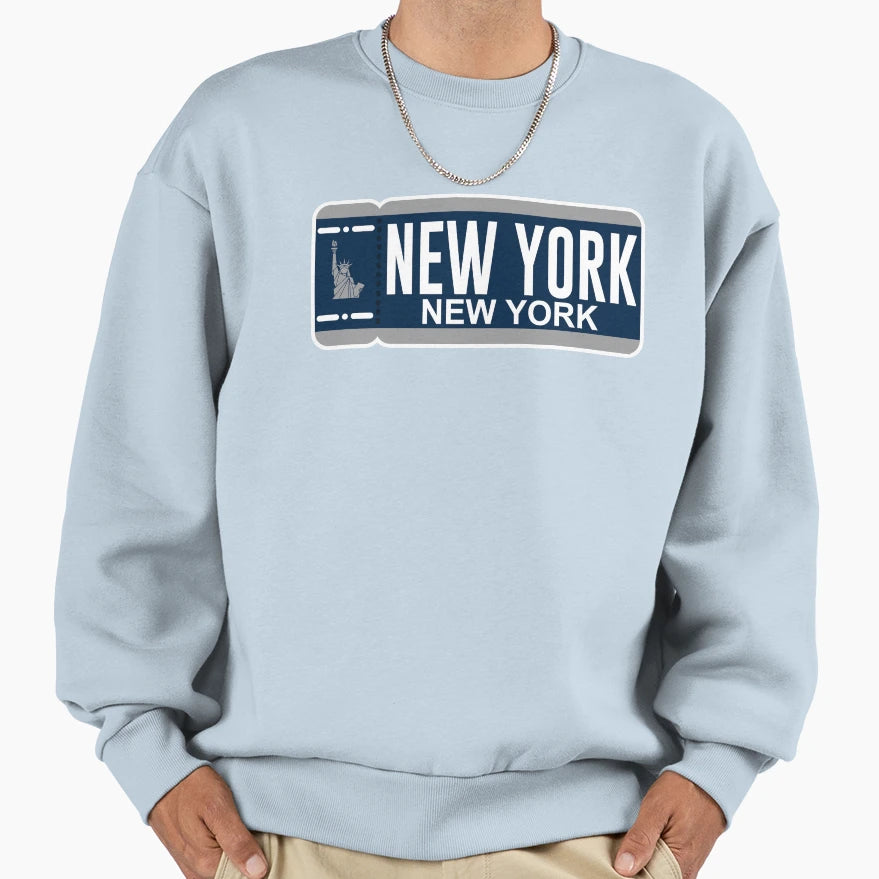 New York Ticket Manhattan Sweatshirt - Aesthetic Graphic for Adults - T-Shirt, Sweatshirt, Hoodie
