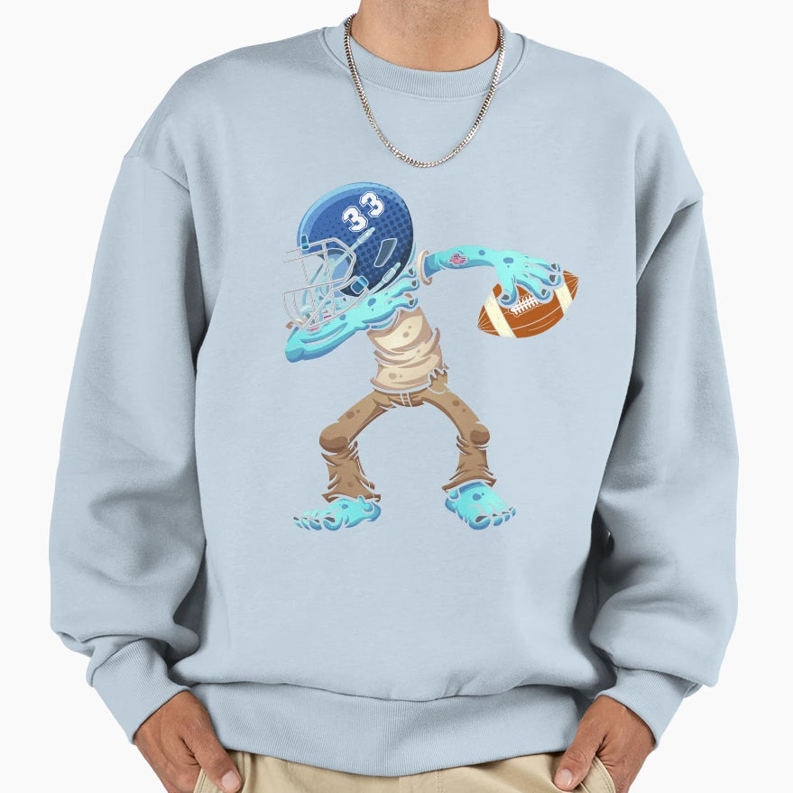 Dabbing Football Player Funny Sweatshirt - Novelty Apparel Men Women - T-Shirt, Sweatshirt, Hoodie