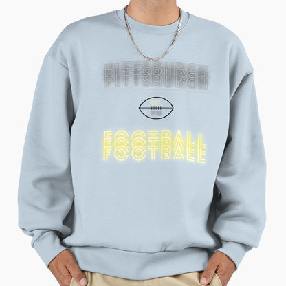 Pittsburgh Football Throwback 80S Sweatshirt - Novelty Apparel for Adults - T-Shirt, Sweatshirt, Hoodie