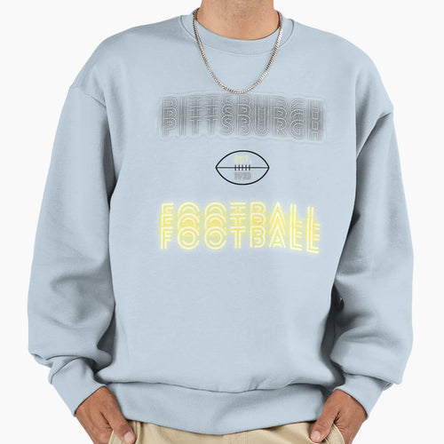 Pittsburgh Football Throwback 80S Sweatshirt - Novelty Apparel for Adults - T-Shirt, Sweatshirt, Hoodie